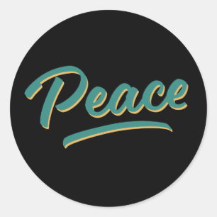 Sticker Rond Un Mot Qui Dit Une Citation Inspirante De Paix
