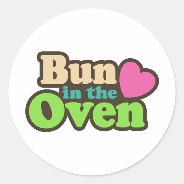 Sticker Rond Un Pain Dans Le Four (Devant)