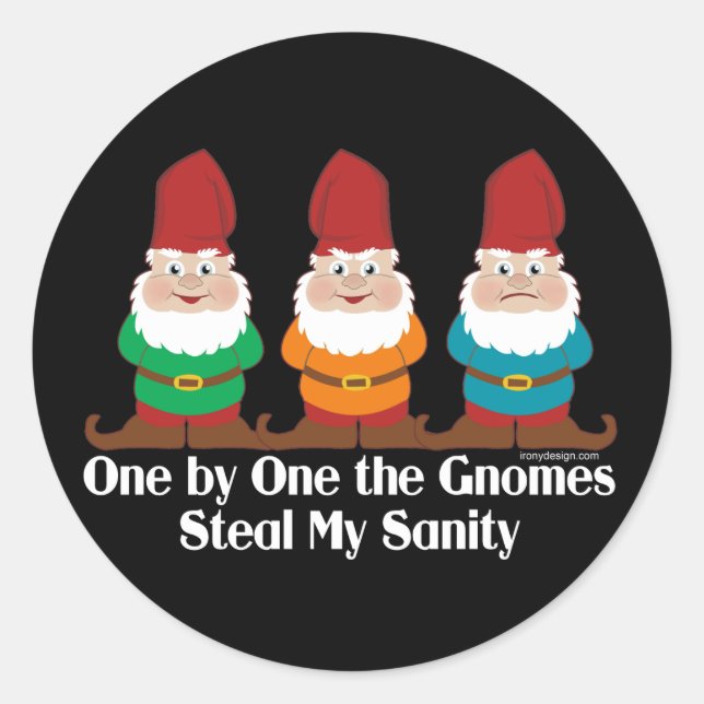 Sticker Rond Un Par Un Les Gnomes (Devant)