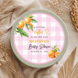 Sticker Rond Un petit amour est en route Fête de naissance bébé