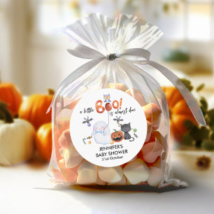 Sticker Rond Un petit Baby shower Boo Halloween