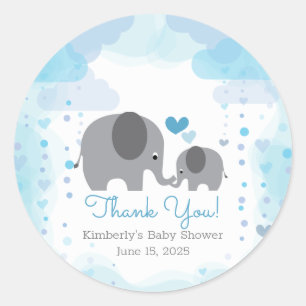 Sticker Rond Un petit Baby shower éléphant d'arachide