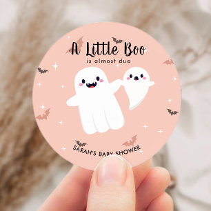Sticker Rond Un Petit Boom Est Presque Un Fantôme De Baby showe