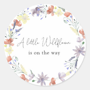 Sticker Rond Un Petit Fleur sauvage est en route