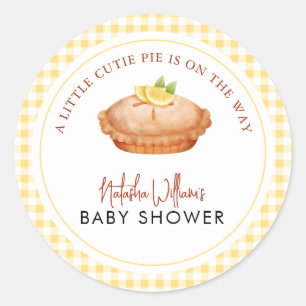 Sticker Rond Un petit gâteau est en chemin baby shower