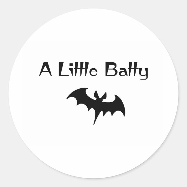 Sticker Rond Un Peu Batty (Devant)