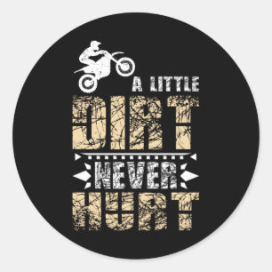 Sticker Rond Un Peu De Chemin Ne Fait Jamais Mal À Motocross Di