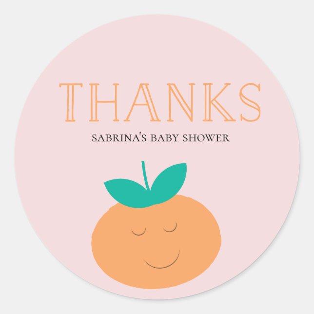 Sticker Rond Un peu de mignon est en route grâce aux autocollan (Devant)