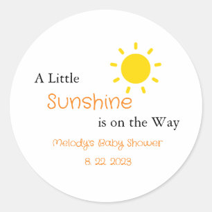Sticker Rond Un peu de soleil est sur le chemin Étiquettes, Sti