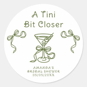 Sticker Rond Un peu plus près de la douche de la mariée 