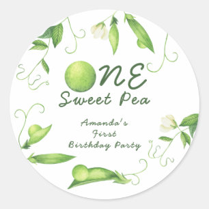 Sticker Rond Un premier anniversaire de Sweet Pea