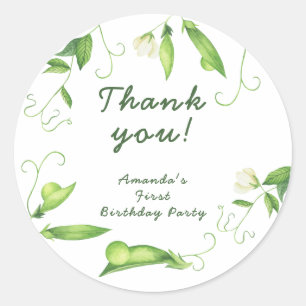 Sticker Rond Un premier anniversaire de Sweet Pea