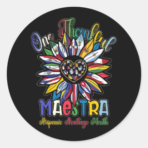 Sticker Rond Un remerciement Mois du patrimoine hispanique Ense