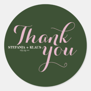 Sticker Rond Un Sage et Blush moderne minimaliste classique ron