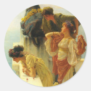 Sticker Rond Un signe de la vanité par Sir Lawrence Alma-Tadema