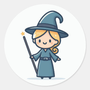 Sticker Rond Un sorcier