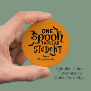 Sticker Rond Un Spotaculaire élève Halloween récompense enseign