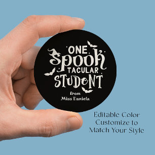 Sticker Rond Un Spotaculaire élève Halloween récompense enseign