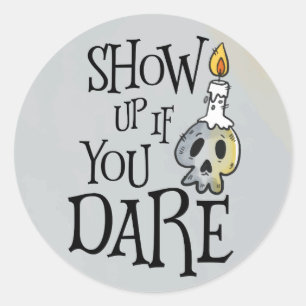 Sticker Rond Un Stick de la partie Halloween méchant