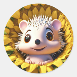 Sticker Rond Un super joli tournesol