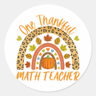 Sticker Rond Un Thanksgiving Enseignant Math Fun Thanksgiving A