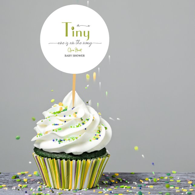 Sticker Rond Un tini est sur le chemin du Baby shower (Créateur téléchargé)