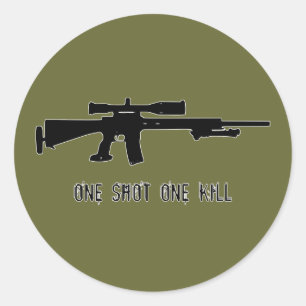 Sticker Rond Un Tir Un Tuer