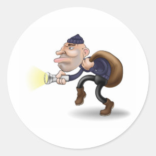 Sticker Rond un voleur dans la nuit