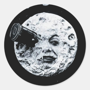 Sticker Rond Un voyage sur la Lune