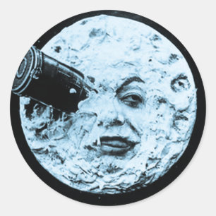 Sticker Rond Un voyage sur la Lune