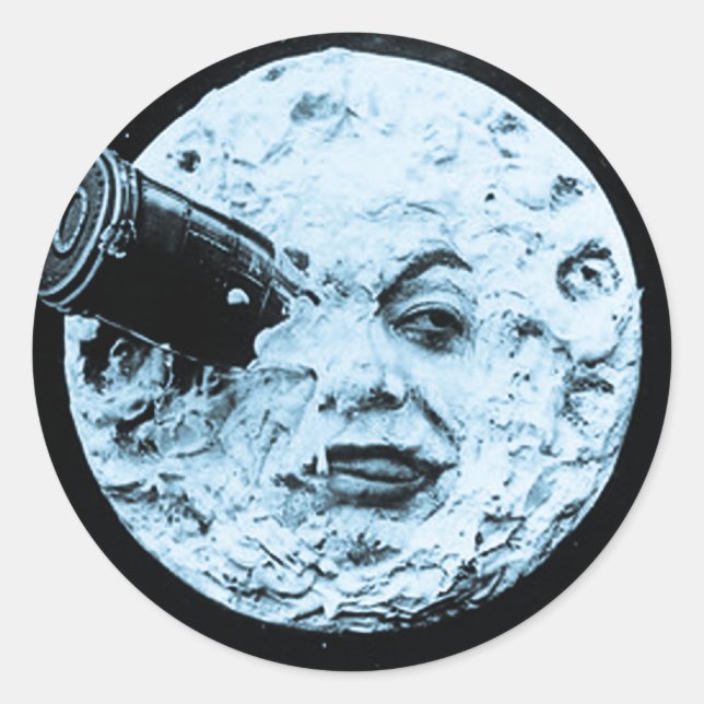 Sticker Rond Un voyage sur la Lune (Devant)