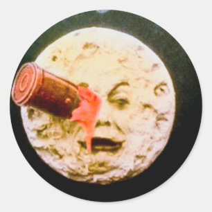 Sticker Rond Un voyage sur la Lune