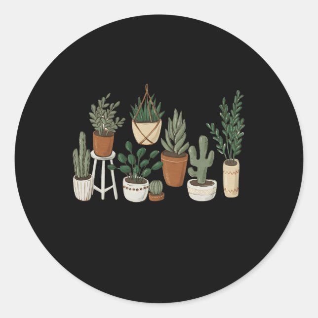 Sticker Rond Un Wildfl Inspirationnel Botanique Plante de plus (Devant)