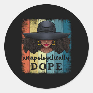 Sticker Rond Unapologetically Drug Black History African Americ