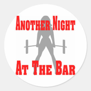 Sticker Rond Une Autre Nuit Au Bar Female