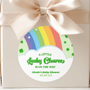 Sticker Rond Une Baby Shower Fête de la Saint-Patrick Porte-Bon