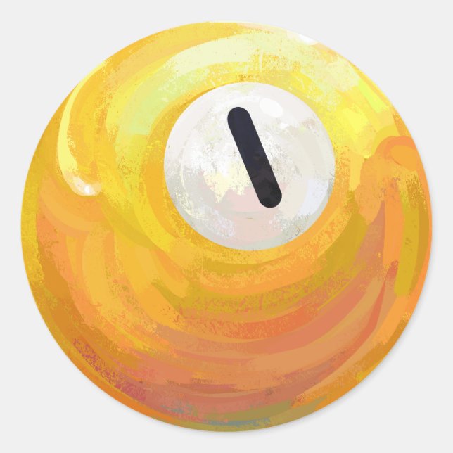 Sticker Rond Une balle (Devant)