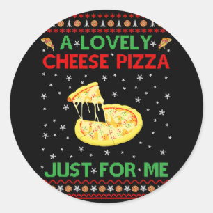 Sticker Rond une belle pizza chemise à fromage seule drôle kevi