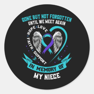 Sticker Rond Une Chemise De Sensibilisation Au Suicide Nièce Es
