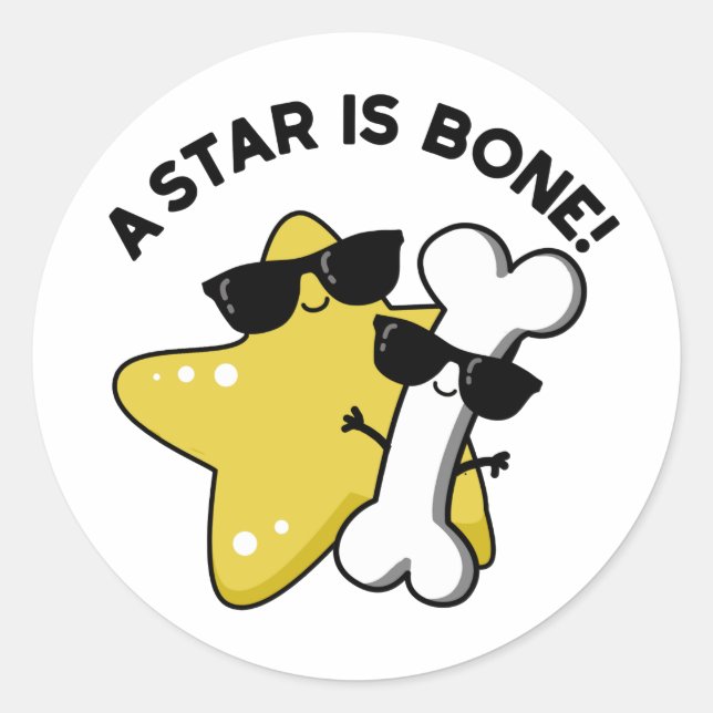 Sticker Rond Une Étoile Est Bone Drôle Film Titre Pun (Devant)