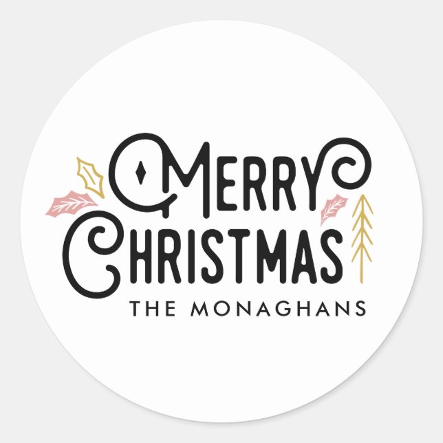 Sticker Rond Une frisson d'espoir | Joyeux Noël (Devant)