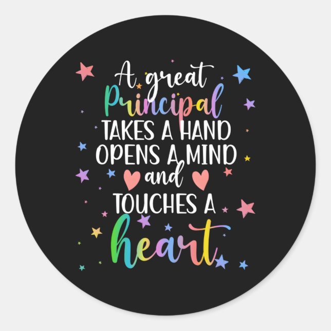 Sticker Rond Une grande école principale Principale Principaux  (Devant)