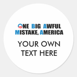 STICKER ROND UNE GRANDE ERREUR, L'AMÉRIQUE