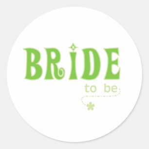 Sticker Rond Une mariée verte