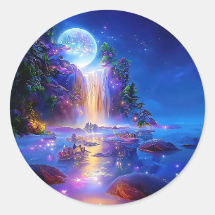 Sticker Rond Une mélodie rafraîchissante 025