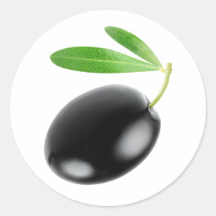 Sticker Rond Une olive noire