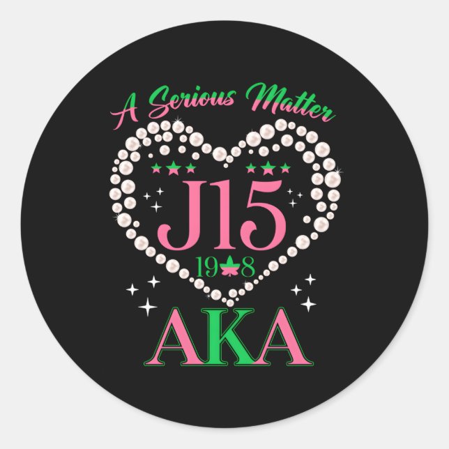 Sticker Rond Une Perle sérieuse Il J15 Founder'S Day Aka (Devant)