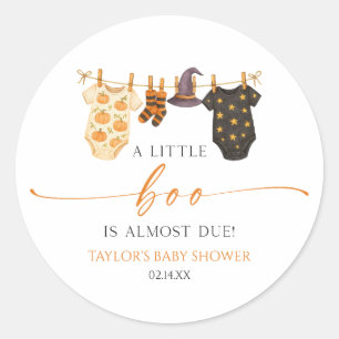 Sticker Rond Une petite apparition est presque là ! Baby Shower