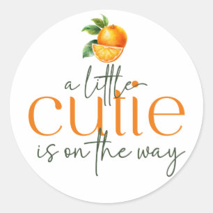 Sticker Rond Une Petite Cutie Est Sur Le Chemin Des Phoques D'E