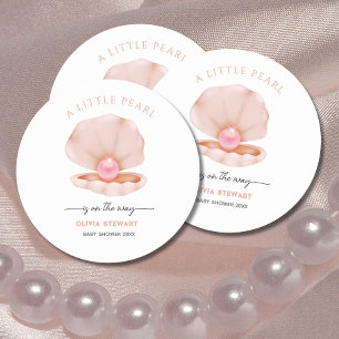 Sticker Rond Une petite perle se trouve sur le Baby shower Way